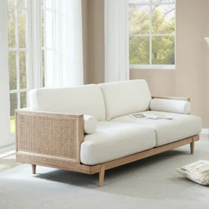 Ahlea Sofa 2 Seater Kayu Jati Minimalis