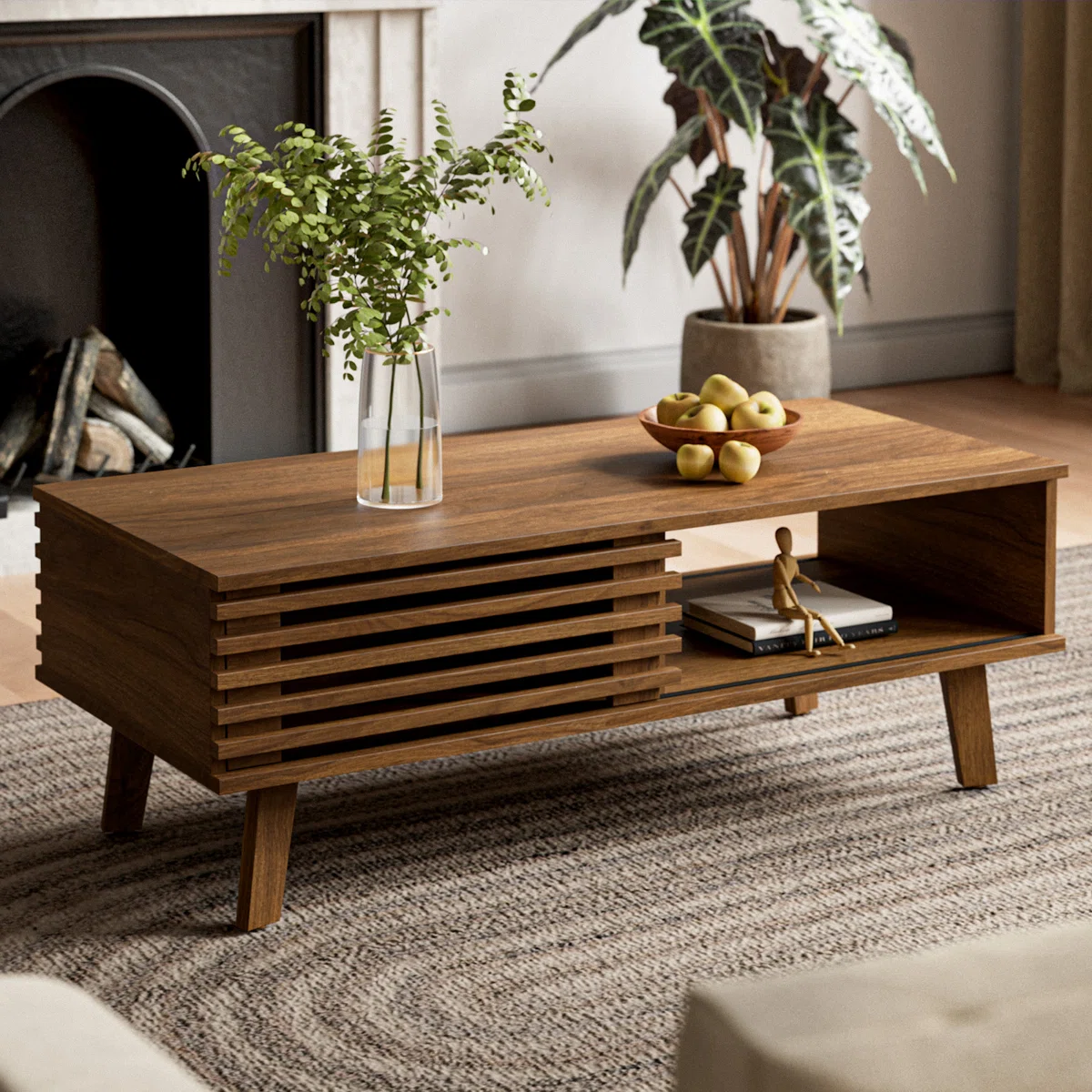 Enely Meja Tamu Kayu Jati Minimalis