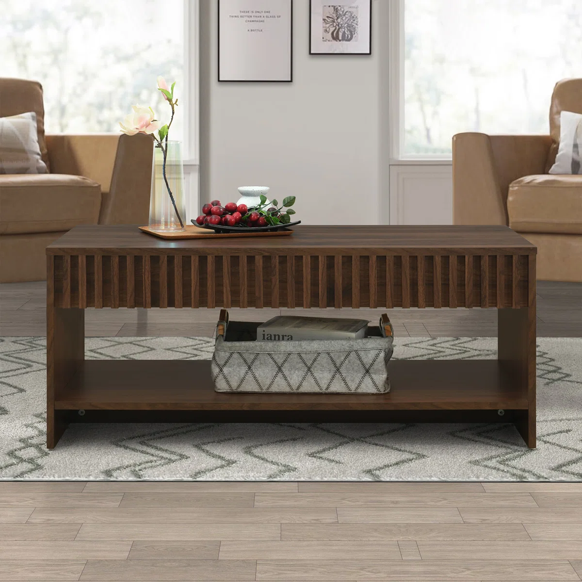 Irwin Meja Tamu Kayu Jati Modern Minimalis