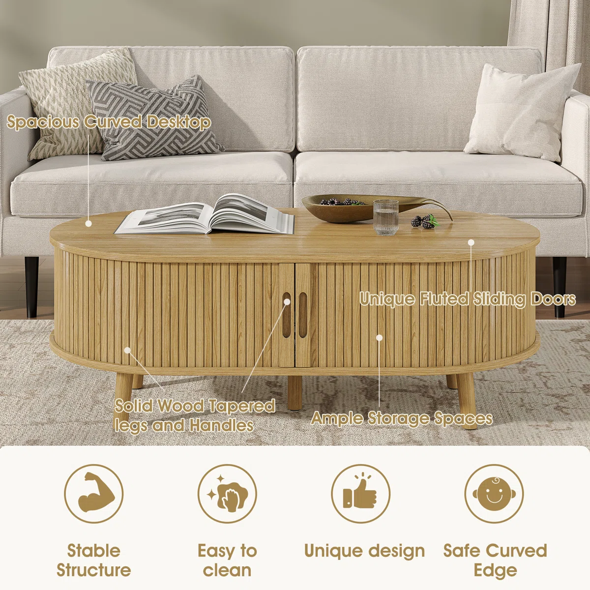 Meja Tamu Kayu Jati Minimalis